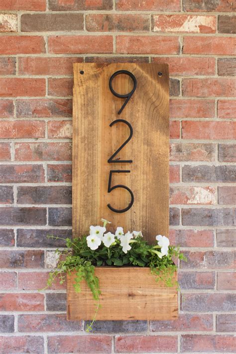 sandstone and metal house number signage|diy house number sign.